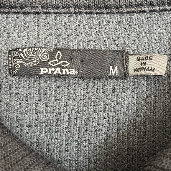 Women’s PrAna Gray Black Tobi Ribbed  Zip Front Knit Sweater Jacket Size Medium - Picture 6 of 12